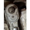Image 4 : Collection of rigid, solid, steel pipe, wrenches, crow bars, and Westward 21p Drive Socket set 