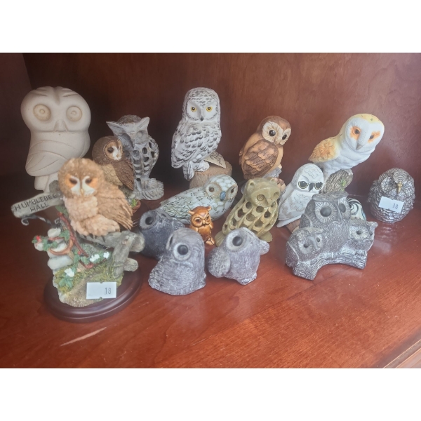 Bundle Of Assorted Owl Figurines