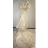 Image 1 : NEW Vintage Wedding Gown w/ Train For Days Size 8-10