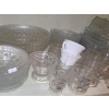 Image 2 : Contents of Shelves: Dinnerware, Drinkware, Vases: Lead Crystal w/ Hex Base 10 T and More!