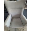 Image 2 : Modern Grey Upholstered Chairs w/ Metal Legs 32 w, 40 h, 28 d 