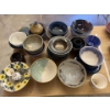 Image 1 : variety of pottery, bowls, and vases Lot, four variety of vases pots, cups, and cereal, dishes