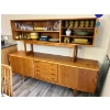 Image 2 : Vintage teak, buffet, & Hutch in amazing well kept condition with lots of close able storage. This b