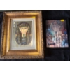 Image 3 : Vintage Egyptian Papyrus Art w/ King Tut Prints 33x24