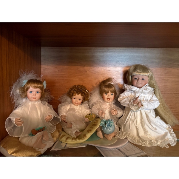 Porcelain Dolls Collection, 4 Pcs 