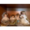 Image 1 : Porcelain Dolls Collection, 4 Pcs 