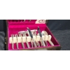 Image 3 : Silverplate 1847 Rogers Cutlery and Wooden Box 15 W, 11.5 D, 7 T 