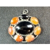 Image 3 : Onyx & Carnelian Pendant