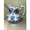 Image 3 : Blue and White Floral Porcelain Pitcher and Basin Set