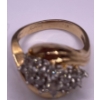 Image 2 : One Lady's Diamond Cluster Ring 14K YG, Weighs 6.5g 