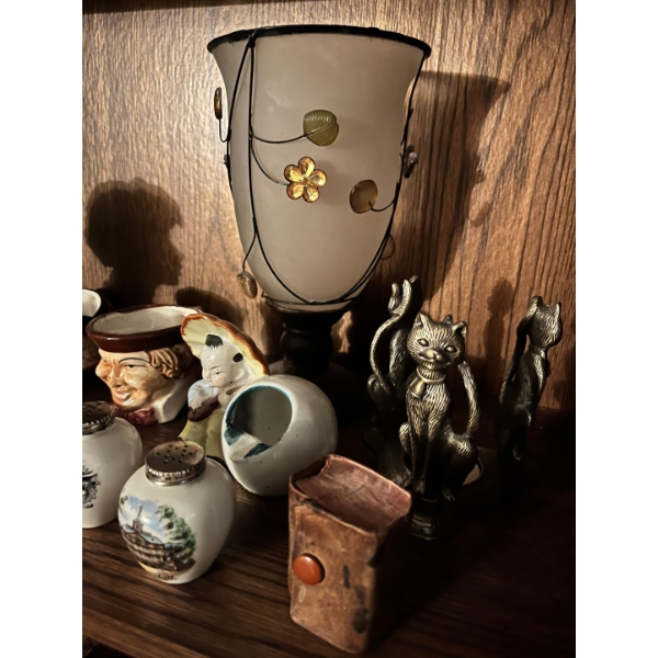  Large collection of assorted small creamers, tea cups vase