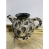 Image 3 : Hand-Painted Ceramic Tea Set with Leaf Motif, Three-Piece