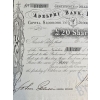 Image 3 : Vintage Share Certificate For One Share In The Adelphi Bank Limited A Liverpool-Based Bank.