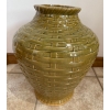 Vintage Bay Keramik Stoneware Vase - Olive Green Wide Mouth 14T