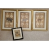 Image 1 : Prints: Three "Harlequin Safari" by S. Hely, 15.5 X 22 and  "Stone Memories" 10 X 12 Unsigned