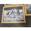 Image 1 : Three Framed Vintage Black-and-White Hockey Photographs