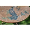 Image 8 : Metal Patio Table 42" Diameter Tempered Glass Top, 26 T, Set of 4 Chairs25 W, 23 D, 34/ Cushions 
