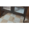 Image 4 : Antique Wooden China Cabinet w/ 4 Shelves 40 W, 16 D, 58 T, Key and Fabric Shelf Liners Included
