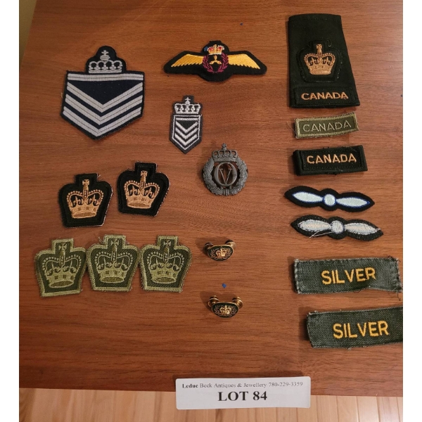 Military Patches and Insignia, Including Canadian Badges