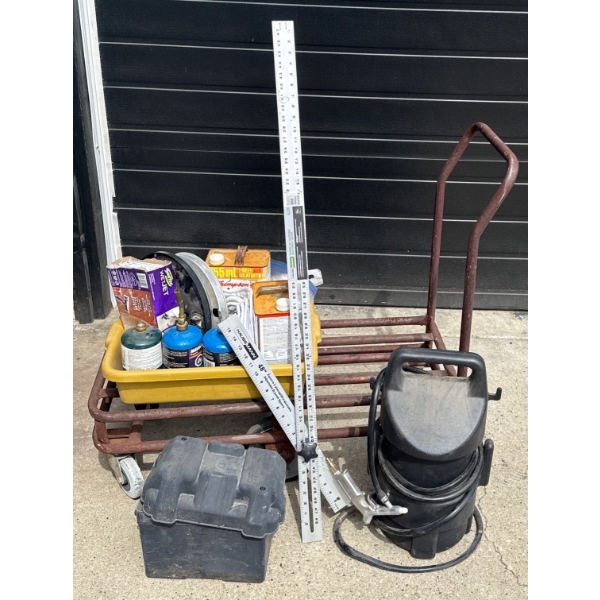 Miscellaneous Tools Incl. Portable Abrasive Blaster Kit, Metal Cart and More 