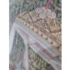 Image 5 : 30" X 44" Vintage Framed Tapestry With Hand Carved Wooden Frame