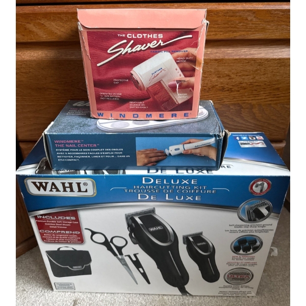 Wahl Deluxe Hair Cutting Kit, Windmere Clothes Shaver, & Nail Center Kits