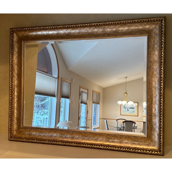 Antique Brushed Gold Mirror