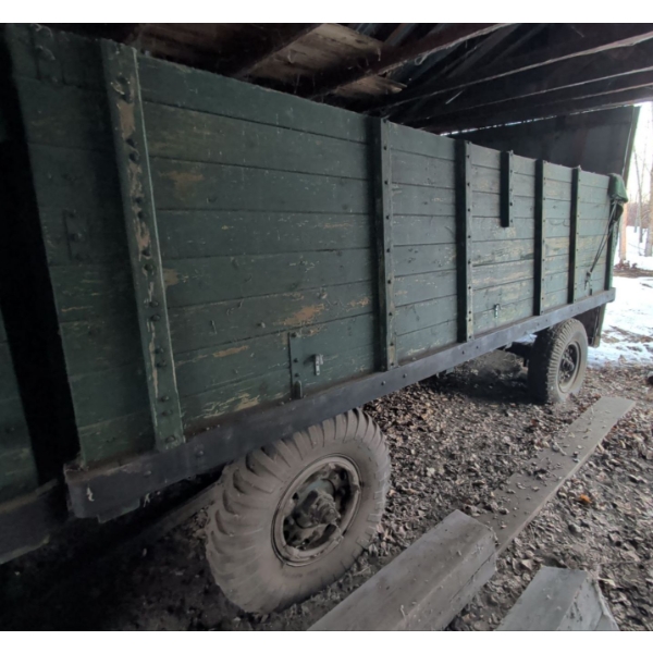 4 Wheel Grain Wagon - Featuring Wooden Grain Box Tandem Axels & Military Tires 
