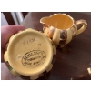 Image 4 : Vintage Lady Hamilton tea cups with 22 karat gold leaf along with sugar bowl and creamer made by sun