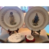 Image 1 : 2 collector plates made by wood and Sons in England blue boy and pinky lorance . Along with a beaded
