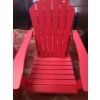 Image 2 : Set of 2 Sturdy Red Plastic Muskoka Chairs 39 T, 34 W,  30 L