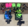 Image 1 : His & Her Oceanic & Ocean edge Scuba Gear- Flippers, Masks, Goggles, Water Shoes