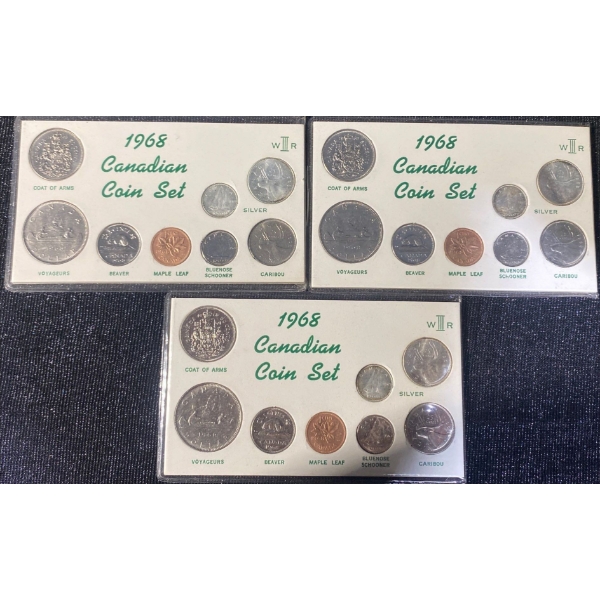 1968 Canadian Uncirculated Silver Coin Sets