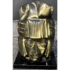 Image 8 : Hand Carved Black Obsidian Aztec Statues- Mexican Made