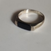 Ring w/ Black Stone 2.8 gram Stamped .925 Ring (Total Weight), Size 6.75
