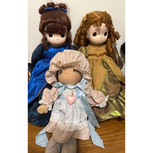 Precious Moments Baby Dolls 16T (3) Stuffies 