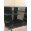 Image 2 : Black MDF Corner TV Stand w/ Wheels 38 w, 29 h, 20 d