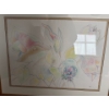 Image 3 : Watercolor or Pastel Painting Featuring A Floral Arrangement in Abstract Colors  Artist Named "Margo