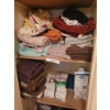 Image 3 : Closet Contents Including Linens, Household Items, and Cleaning Supplies