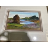 Image 3 : Set of 2 Paintings by Robert V _ _ _ ?(11.75" x 7" Before Frame)