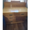 Image 1 : Vintage Eastlake 3 Drawer Dresser w Side Cupboard 34 w 17 d 34 1/2 h
