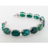 Image 2 : 64.02 ct Certified Silver Emerald gemstone Bracelet ($35,048 Appraisal)