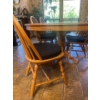 Image 2 : Oak Dining Table With 6 Chairs And Leaf. Length 77" Wide 42" High 29"