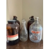 Image 1 : Collection of vintage brown jugs and one clear jug
