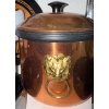 Image 2 : Countertop Charm - Copper Lions Head Cauldron 7T w/Tongs Layered Kitchen Canisters & more