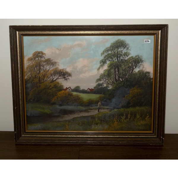 Antique Countryside Print 22 x 18