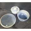 Image 2 : Assorted Pottery: Cake Plate 11" Diameter, 3 T, Bowl 9" Diameter and Covered Dish 