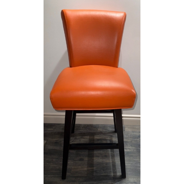 Mimosa Counter-height Stool w/Caramelized Finish- Bar Chair Leather