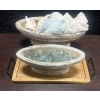 Image 2 : Bundle of Home Decor Items Including Vases, Candleholder, and Basket