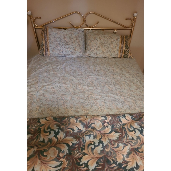 Double Size Brass Headboard 59 W, 49 T (Bedding/ Mattress/ Rails also Included)